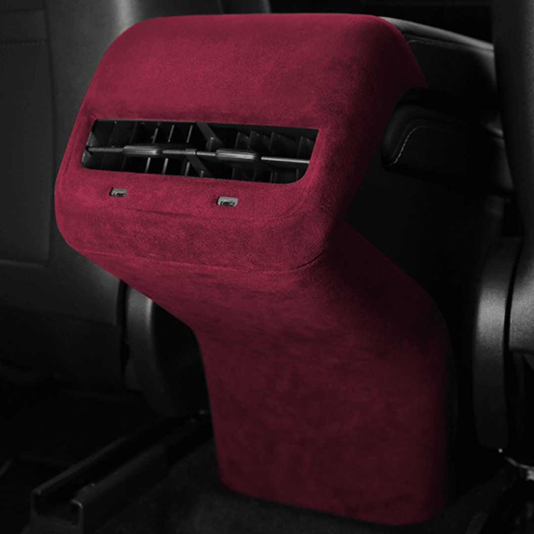 Tesla Suede Rear Air Outlet Hood 1