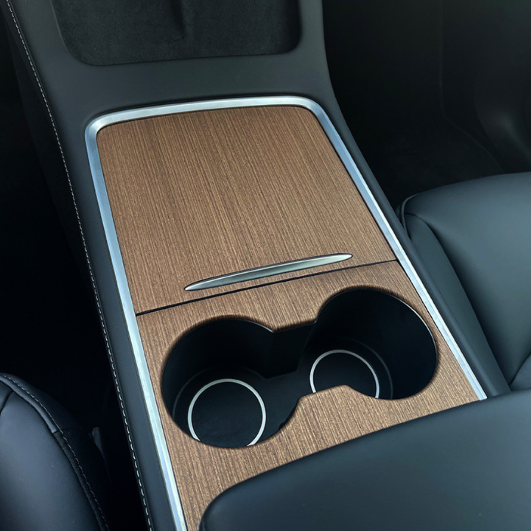 Tesla Wood Pattern Center Console Cover