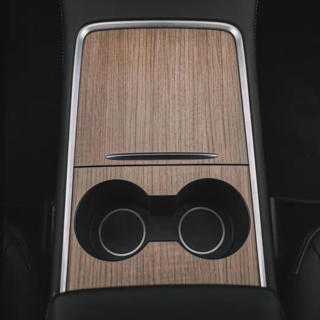 Tesla Wood Pattern Center Console Cover