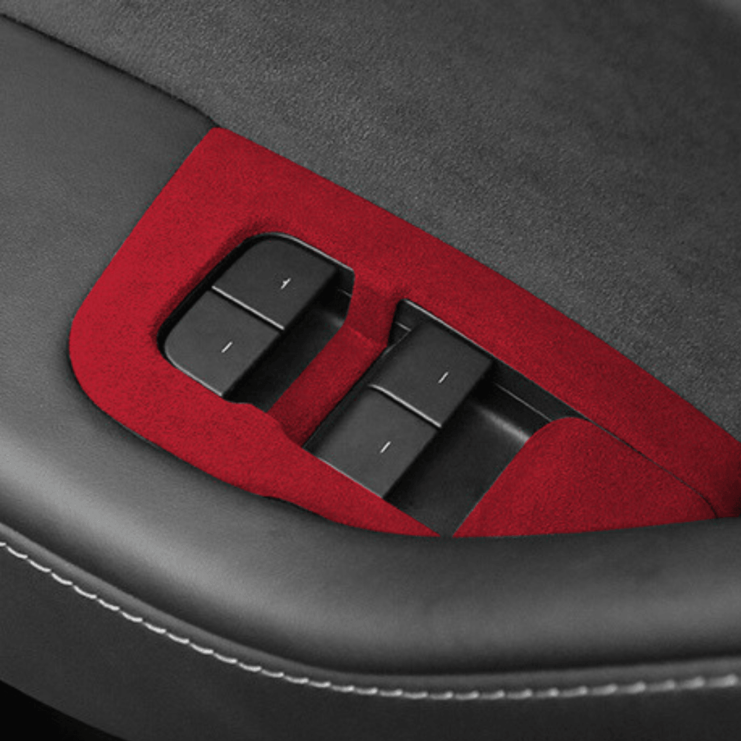 Tesla Suede Window Button Panel - TESAC