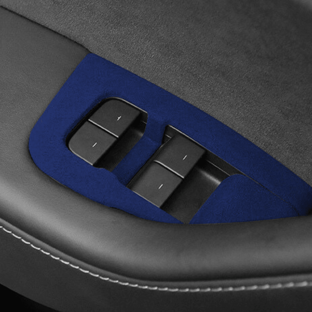 Tesla Suede Window Button Panel - TESAC