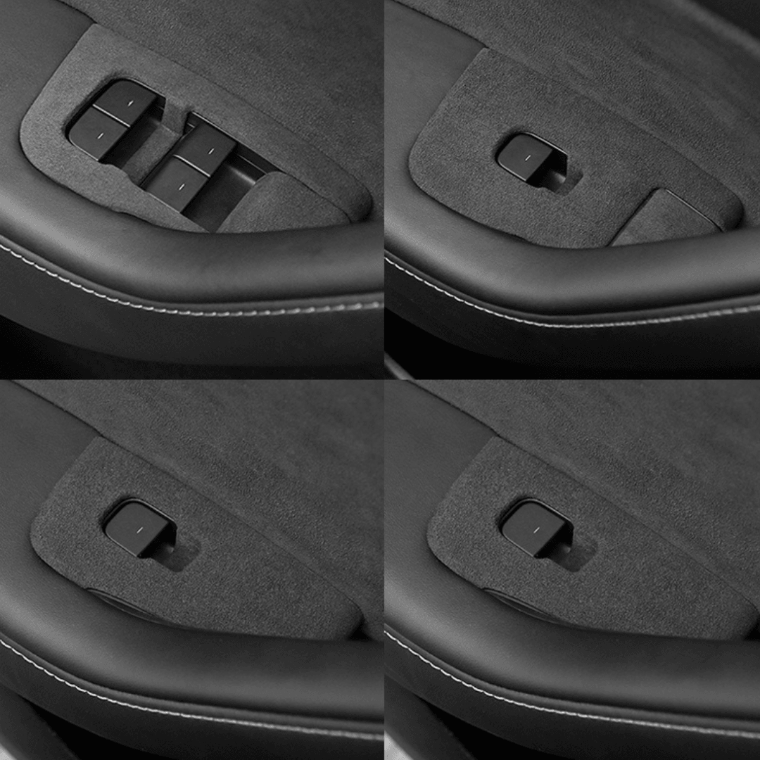 Tesla Suede Window Button Panel - TESAC