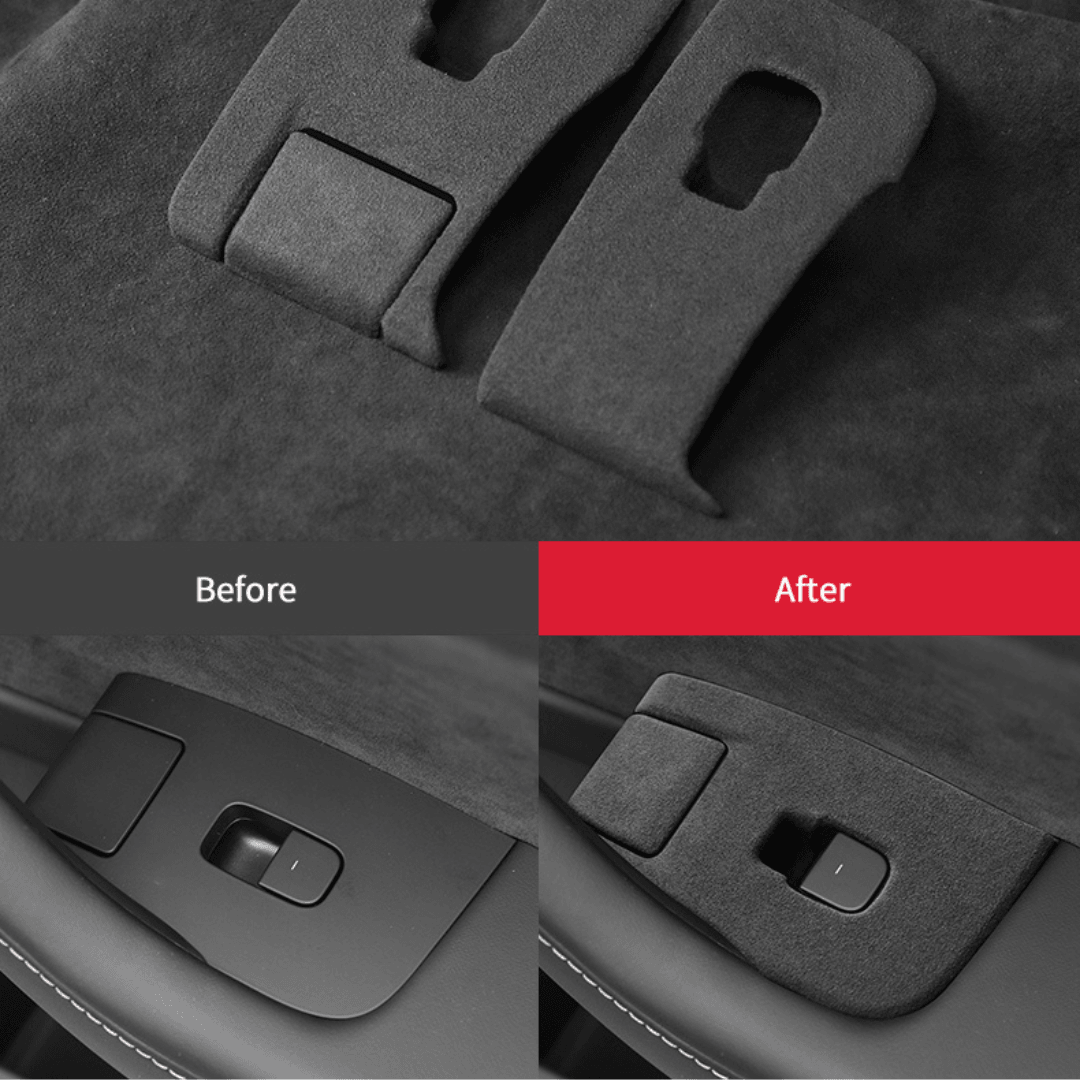 Tesla Suede Window Button Panel - TESAC