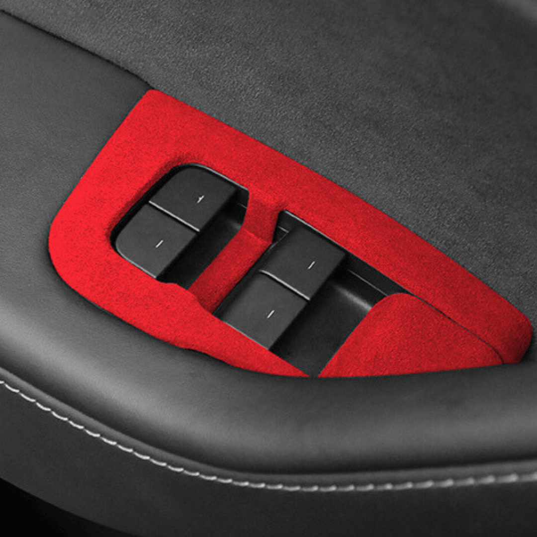 Tesla Suede Window Button Panel - TESAC