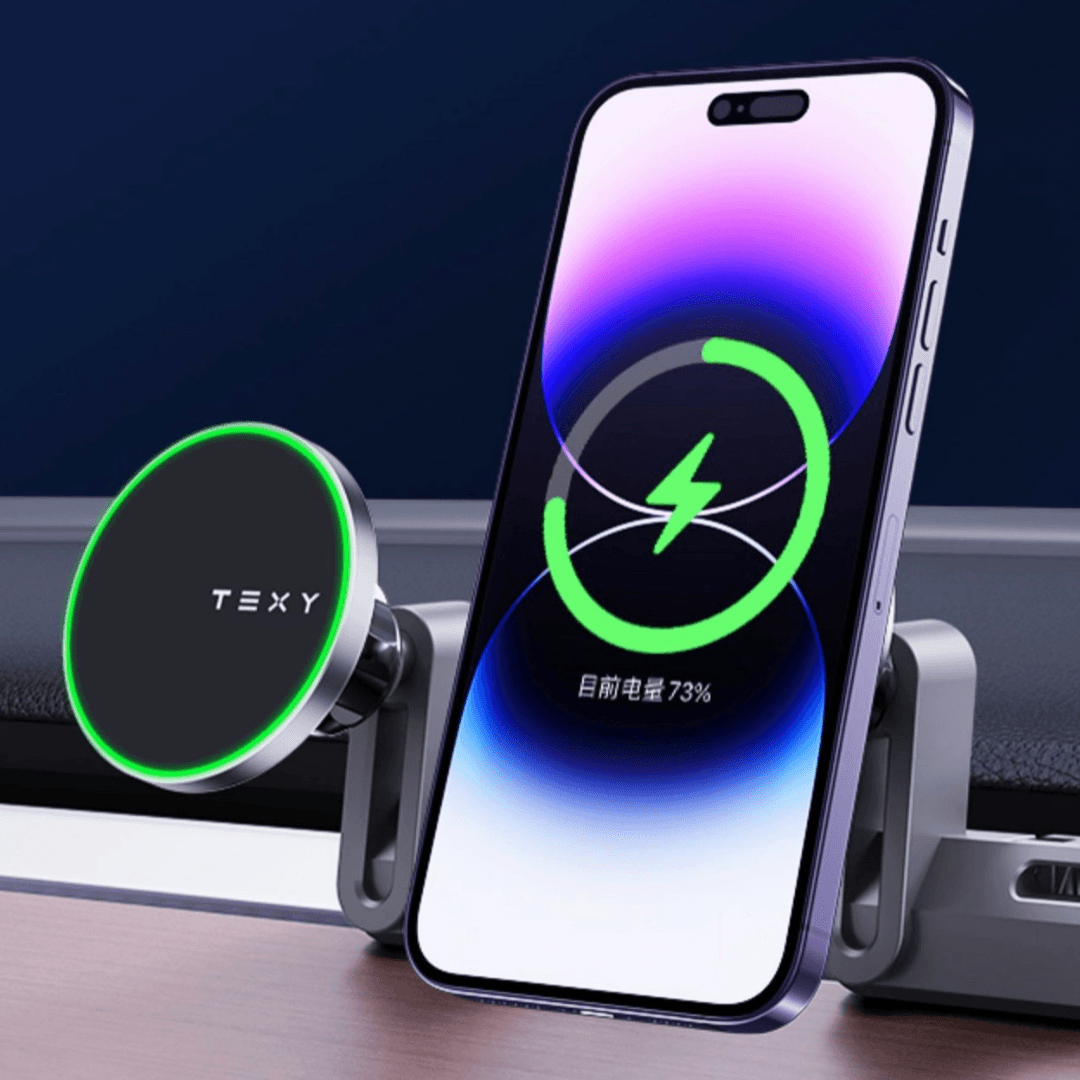 Tesla Vent Wireless Phone Charger side